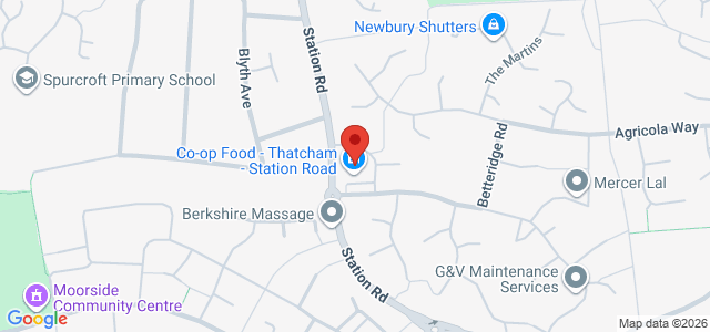 Map showing The Best Fry in Thatcham